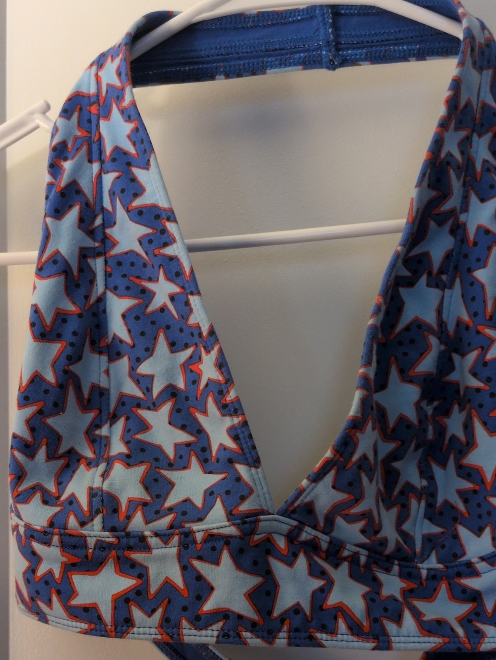 Urban Outfitters Star Print Blue Halter